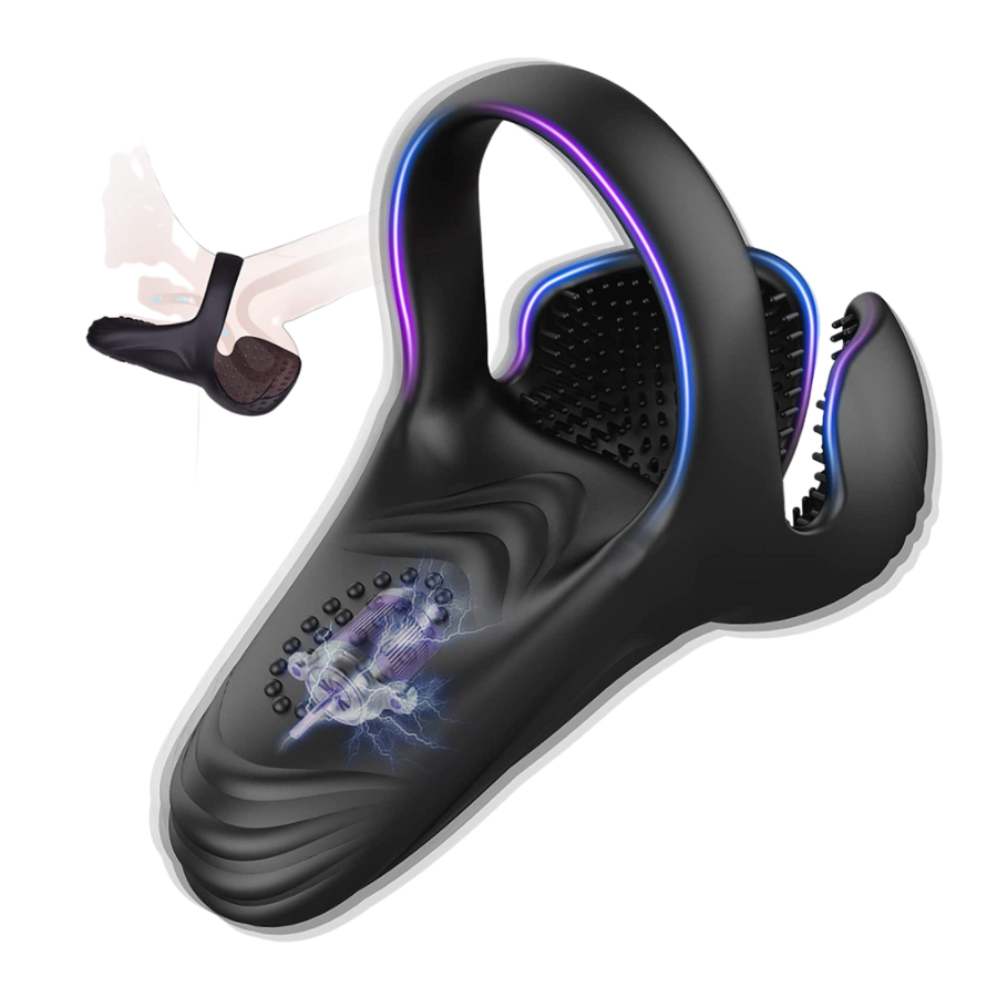 Men's Vibrating Electric Chastity Ring