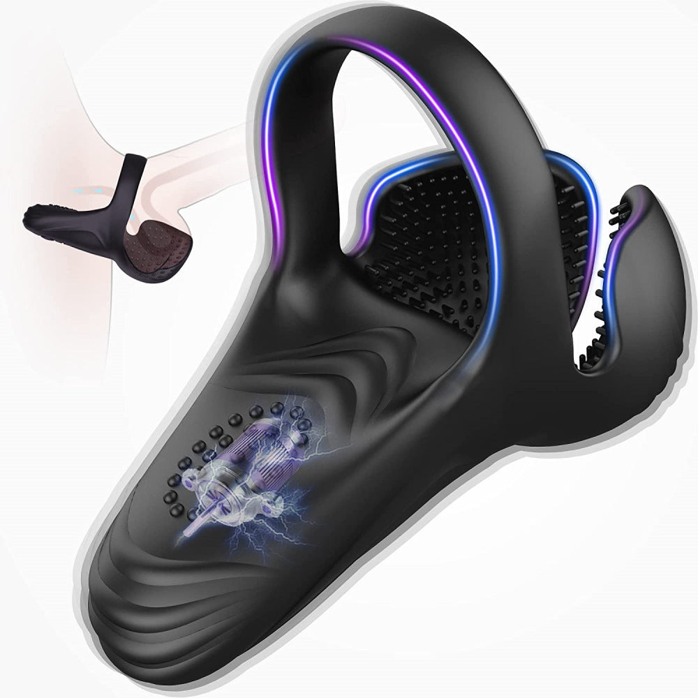 Men's Vibrating Electric Chastity Ring