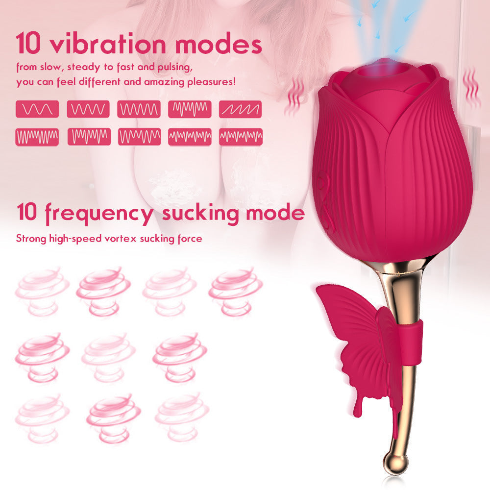 Rechargeable Vibrating Sucker Flower